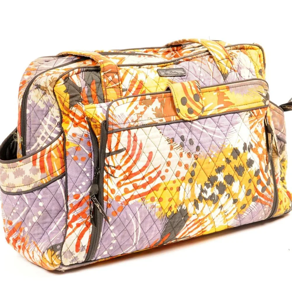 Vera Bradley, Diaper Bag, Painted Feathers, Fair - Picture 1 of 5